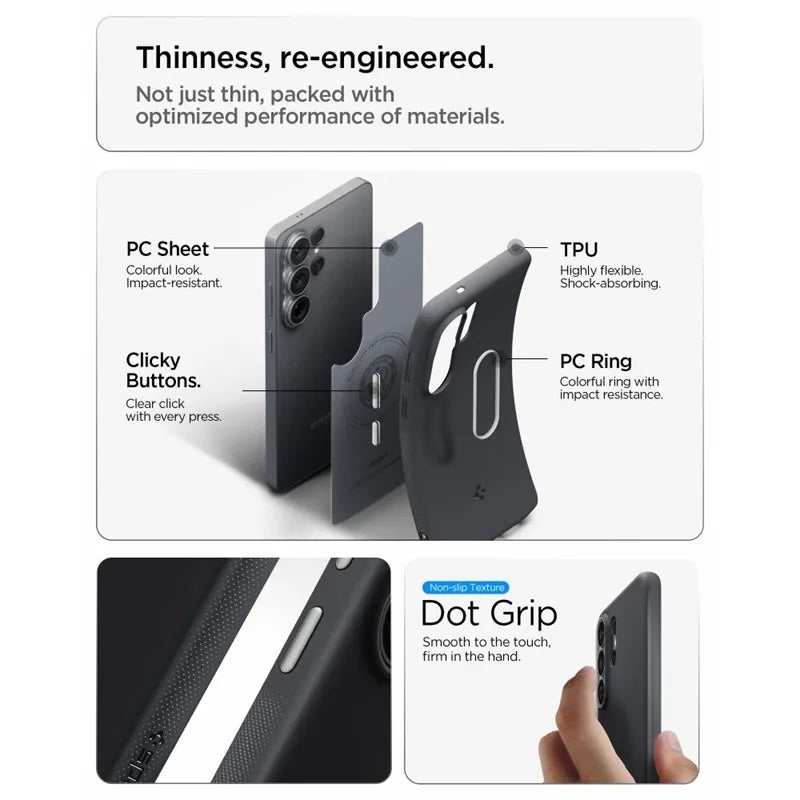 Spigen Nano Pop Mag MagSafe – dėklas Samsung Galaxy S26 Ultra (Black Sesame)