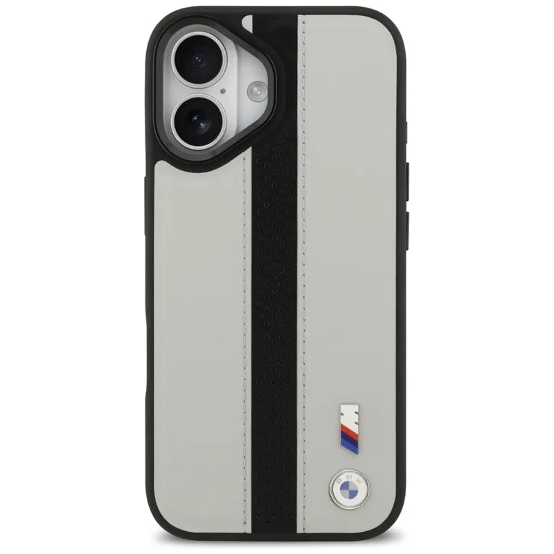 BMW M Perforated Stripe Logo MagSafe – iPhone 17 dėklas (pilkas)
