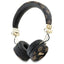 Guess Peony Script Round Shape – belaidės ant ausų dedamos „Bluetooth“ ausinės su ENC (juodos)