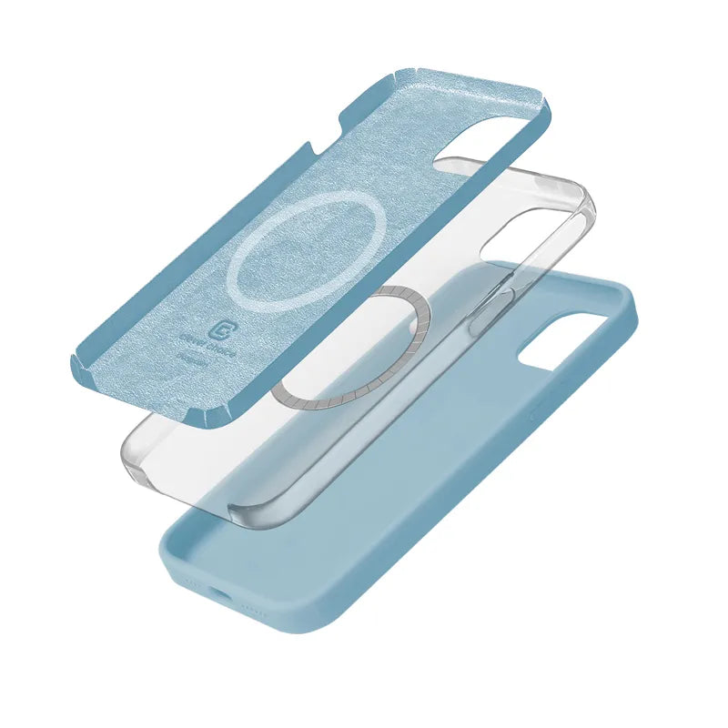 Crong Color Cover Magnetic – „iPhone 15“ „MagSafe“ dėklas (mėlynas)