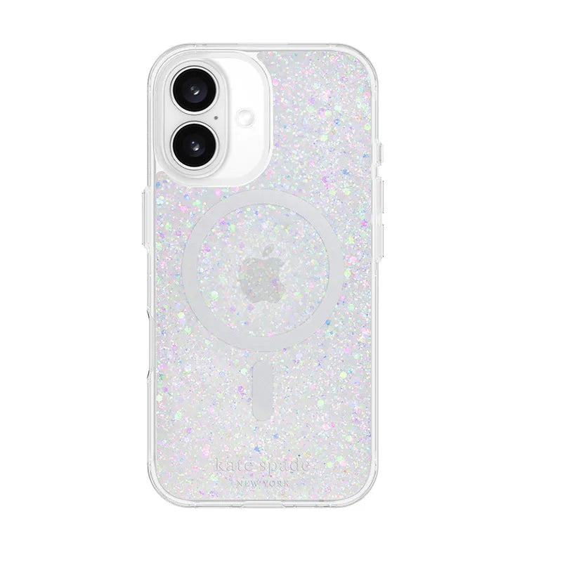 Kate Spade New York apsauginis MagSafe dėklas, skirtas iPhone 16 (Chunky Glitter)