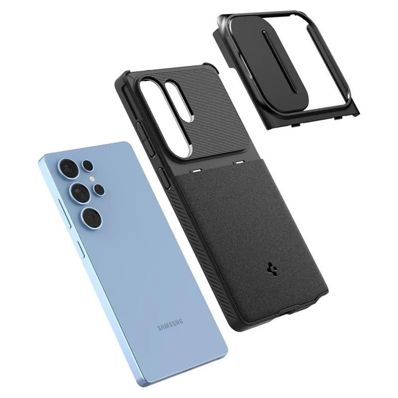 Spigen Optik Armor – dėklas Samsung Galaxy S25 Ultra telefonui (juodas)