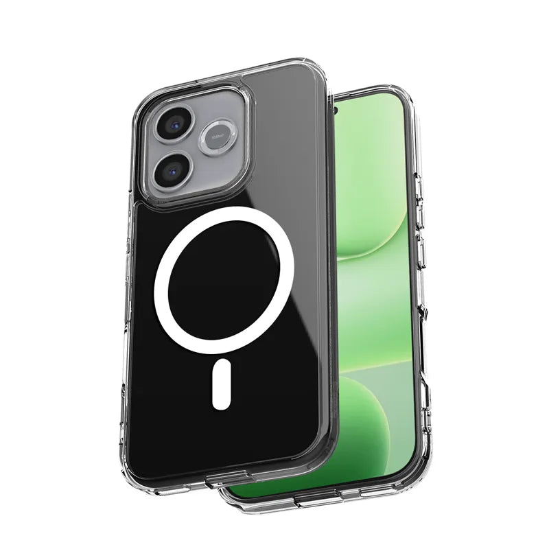 Crong Hybrid Clear Magnetic - MagSafe dėklas telefonui Honor 600 Lite 5G (skaidrus)