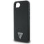 Guess Grained Triangle MagSafe – dėklas iPhone 16e (juodas)