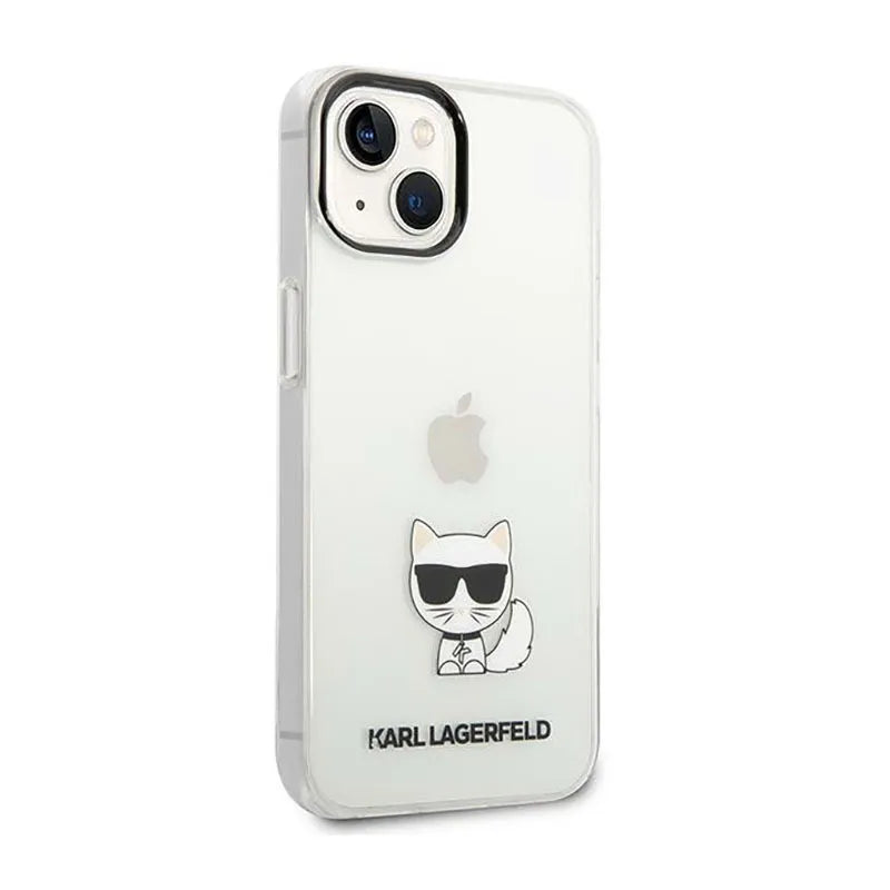 Karl Lagerfeld Choupette Body - Dėklas iPhone 14 Plus (Skaidrus)