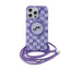 Karl Lagerfeld IML Crossbody Monogram Karl & Choupette Head MagSafe – dėklas iPhone 15 Pro (violetinis)