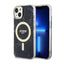 Guess Marble MagSafe – dėklas iPhone 14 (juodas)