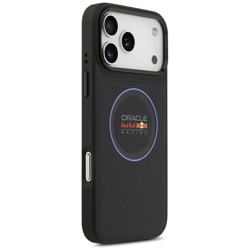 Red Bull Meshed Blue Ring & Metal Buttons MagSafe – iPhone 17 Pro Max dėklas (tamsiai mėlynas)