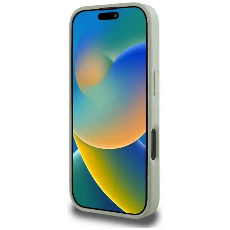 Guess Grained Big 4G Logo Small Classic Logo – dėklas iPhone 16 Pro Max (žalias)