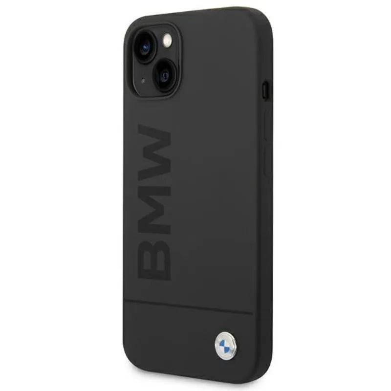 BMW Silicone Signature Logo MagSafe – dėklas iPhone 14 Plus telefonui (juodas)