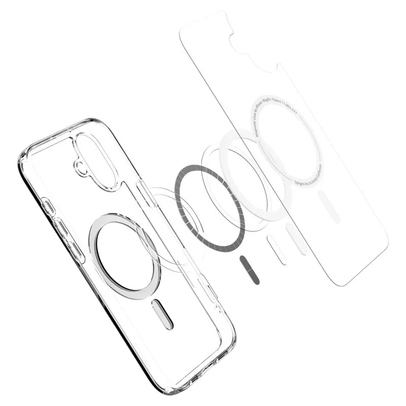 Spigen Ultra Hybrid Mag MagSafe – dėklas iPhone 16 (baltas)