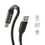 Crong Armor Link – 60W PD 3A USB-A į USB-C laidas 25 cm (juodas)
