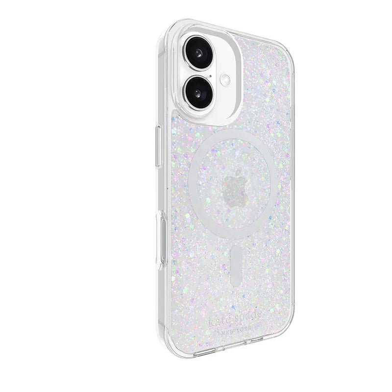 Kate Spade New York apsauginis MagSafe dėklas, skirtas iPhone 16 (Chunky Glitter)