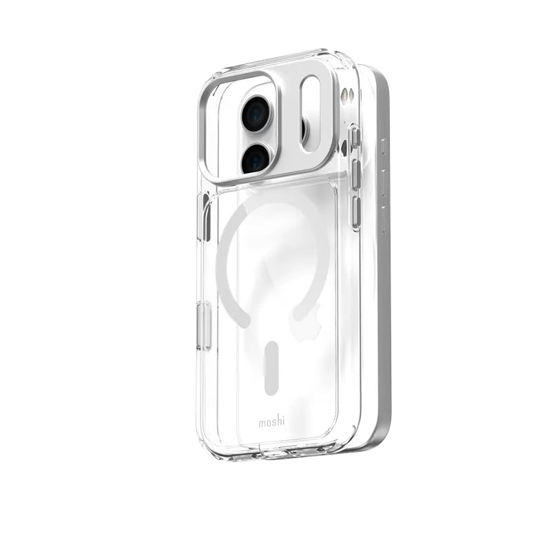 Moshi iGlaze MagSafe – dėklas iPhone 17 Pro (Luna Silver)