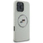 Karl Lagerfeld Silicone Double Heads And Circle MagSafe – dėklas iPhone 16 Pro (smėlio spalvos)