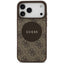 Guess 4G Circle Classic Logo MagSafe – Dėklas iPhone 17 Pro Max (Rudas)