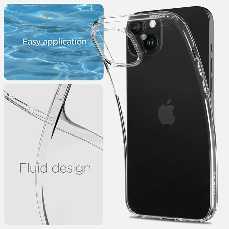 Spigen Liquid Crystal – dėklas iPhone 15 Plus telefonui (skaidrus)
