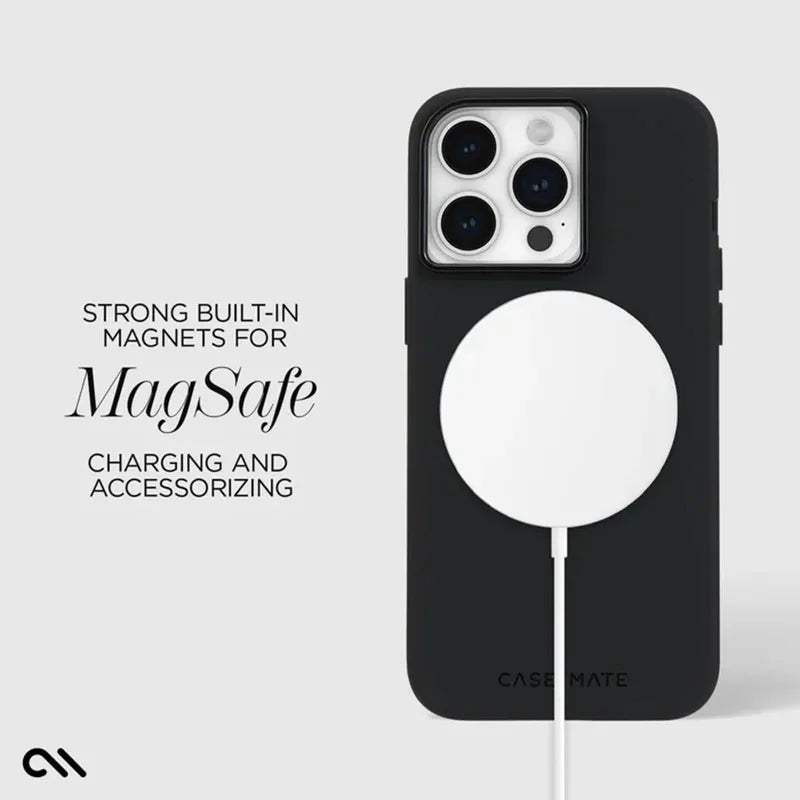 Case-Mate Silicone MagSafe – Dėklas iPhone 15 Pro Max (juodas)