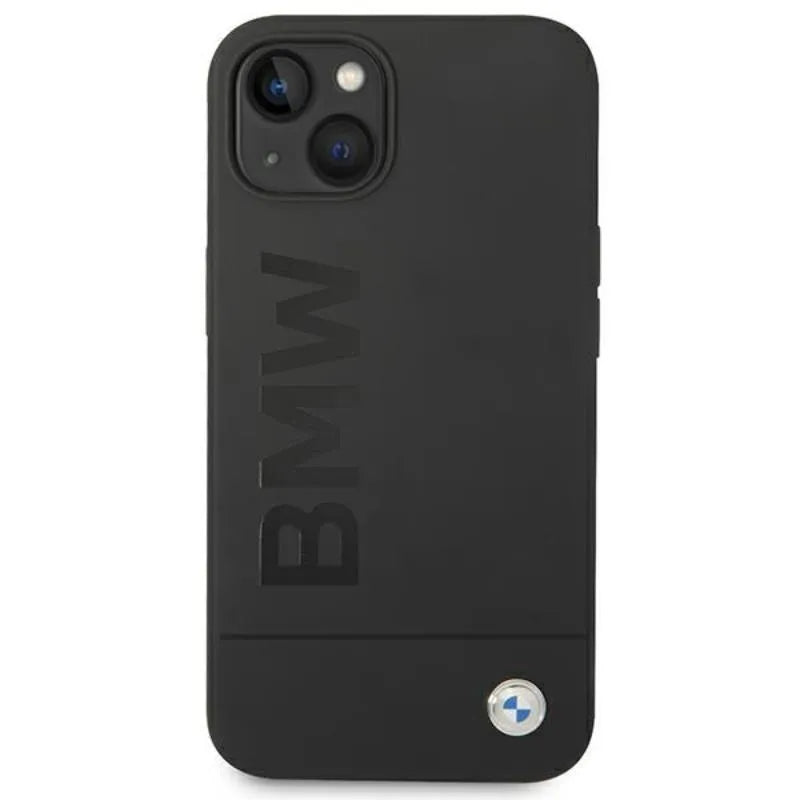BMW Silicone Signature Logo MagSafe – dėklas iPhone 14 Plus telefonui (juodas)