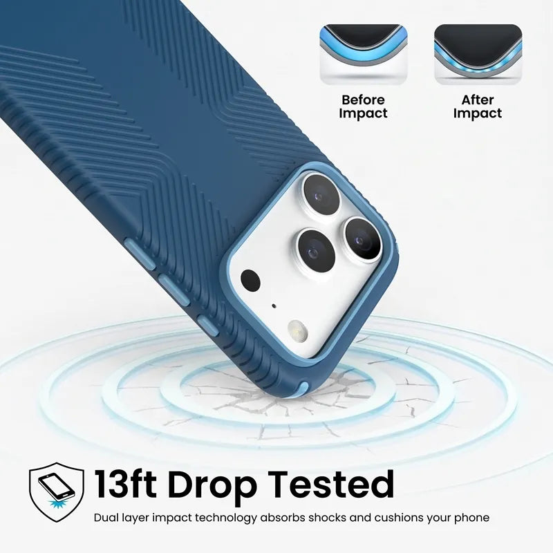 Speck Presidio2 Grip MagSafe dėklas – iPhone 18 Pro / 17 Pro (Deep Sea)