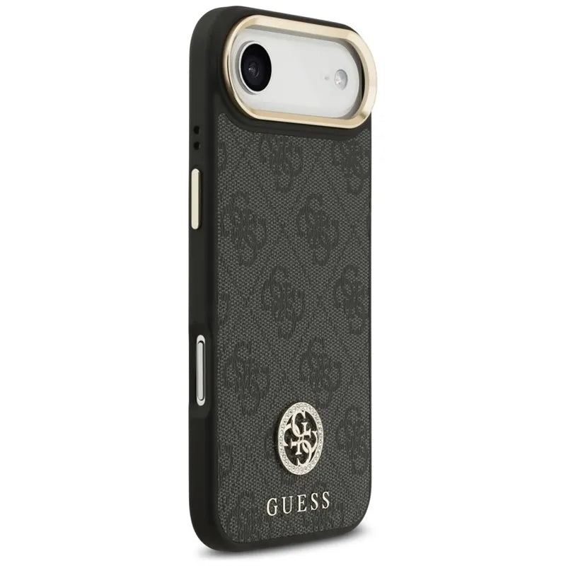 Guess 4G Strass Logo MagSafe - Dėklas iPhone Air (Juodas)