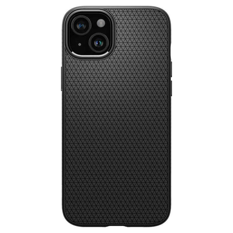 Spigen Liquid Air – dėklas skirtas iPhone 15 (matinė juoda)