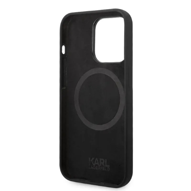 Karl Lagerfeld Silicone NFT Ikonik MagSafe - dėklas iPhone 14 Pro (juodas)