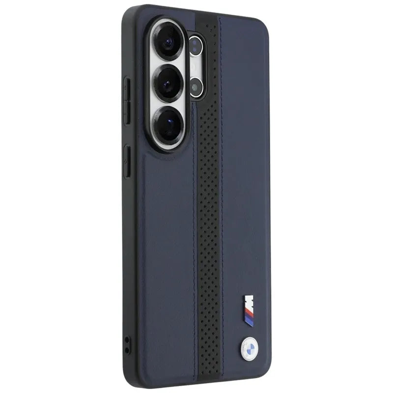 BMW M Perforated Stripe Logo MagSafe – Dėklas skirtas Samsung Galaxy S26 Ultra (tamsiai mėlynas)
