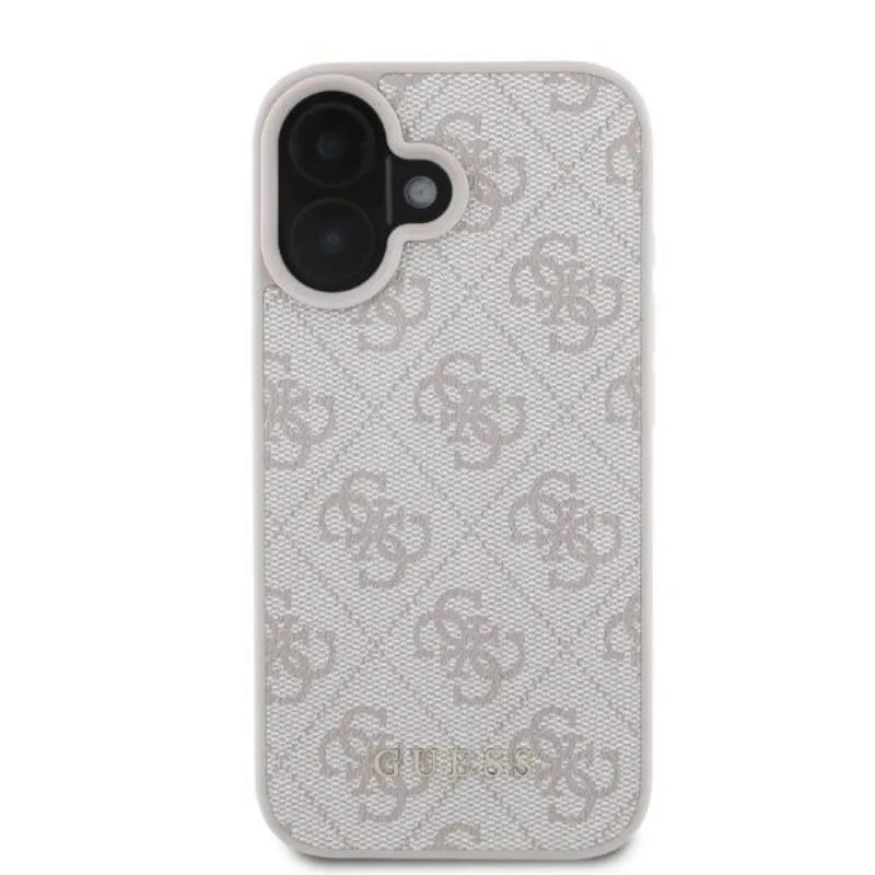 Guess 4G Classic – dėklas iPhone 16 (rožinis)