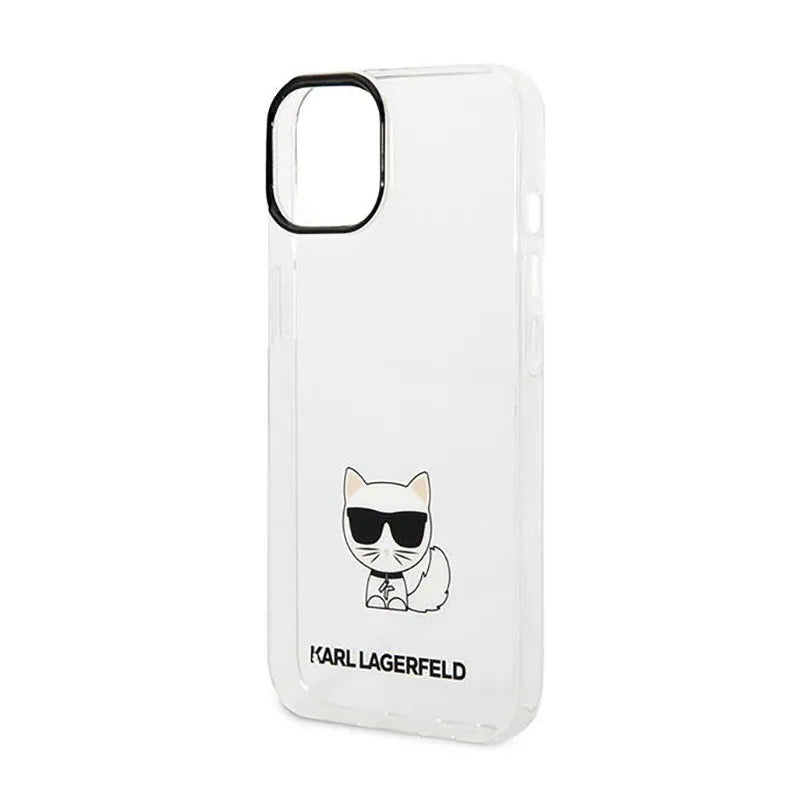 Karl Lagerfeld Choupette Body - Dėklas iPhone 14 Plus (Skaidrus)