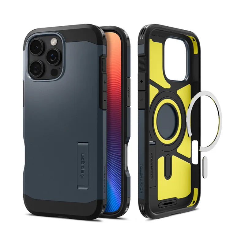 Spigen Tough Armor Mag MagSafe – dėklas iPhone 16 Pro Max (Metal Slate)