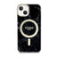 Guess Marble MagSafe – dėklas iPhone 14 (juodas)