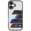BMW M IML Metal Buttons Tricolor Lines MagSafe – Dėklas iPhone 17 (antracitas)
