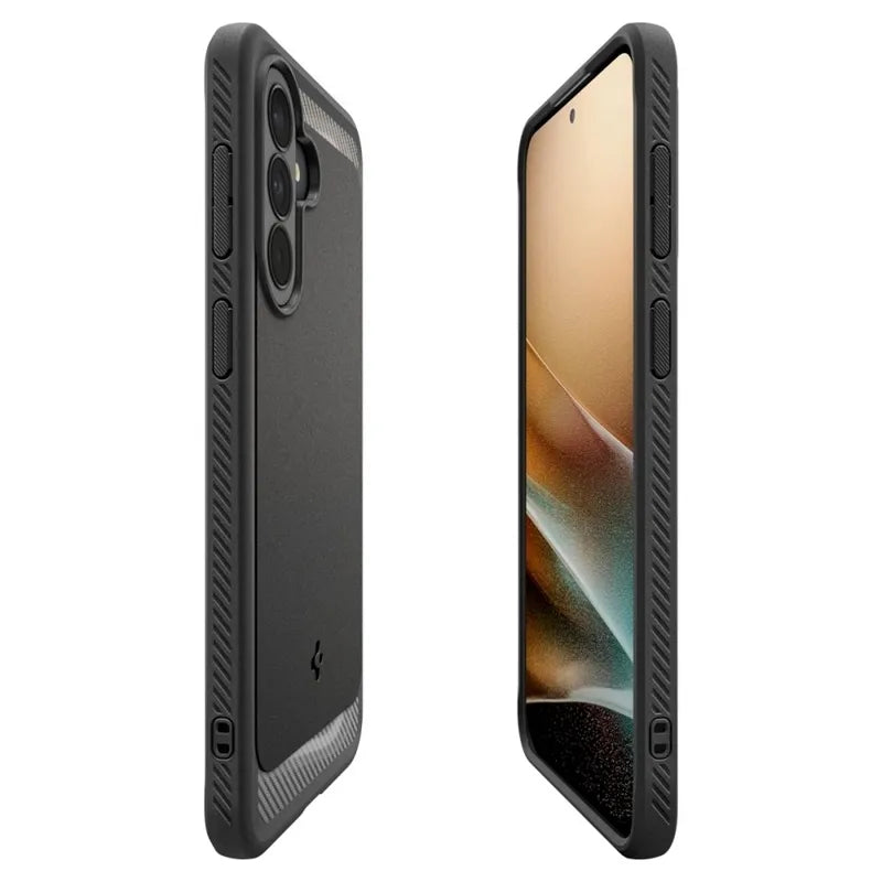 Spigen Rugged Armor – Dėklas, skirtas Samsung Galaxy A37 5G (matinė juoda)