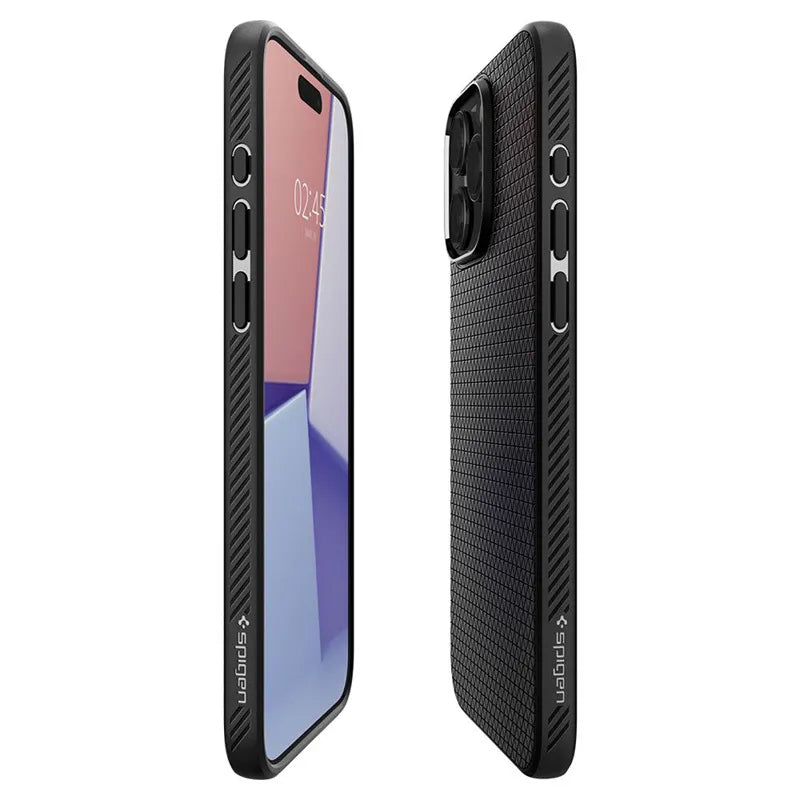 Spigen Liquid Air – dėklas, skirtas iPhone 15 Pro (Matte Black)