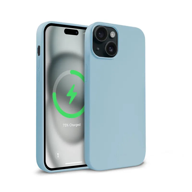 Crong Color Cover Magnetic – „iPhone 15“ „MagSafe“ dėklas (mėlynas)