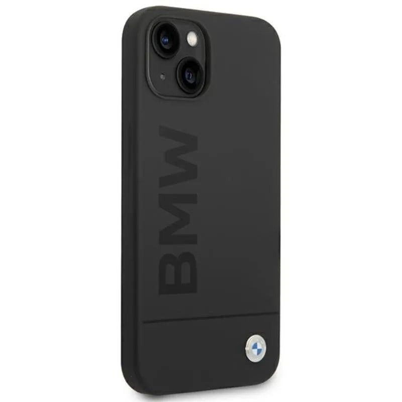 BMW Silicone Signature Logo MagSafe – dėklas iPhone 14 Plus telefonui (juodas)