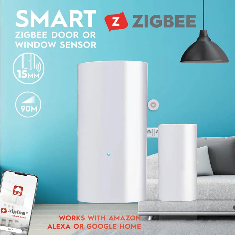 Alpina - Išmanusis langų atidarymo jutiklis iš „Zigbee“ tinklo