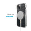 Speck Presidio Perfect-Clear with Glitter + MagSafe – iPhone 15 Plus / 14 Plus dėklas su MICROBAN danga (skaidrus / auksiniai blizgučiai)
