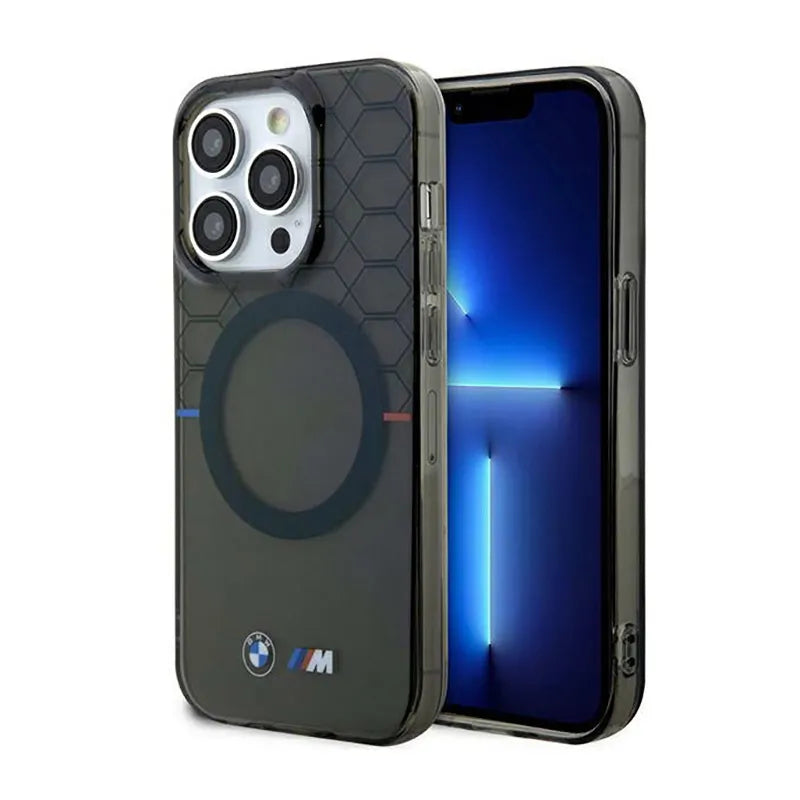 BMW Pattern MagSafe – dėklas iPhone 14 Pro Max (pilkas)