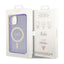 Guess Glitter Gold MagSafe – dėklas iPhone 14 Plus (violetinis)