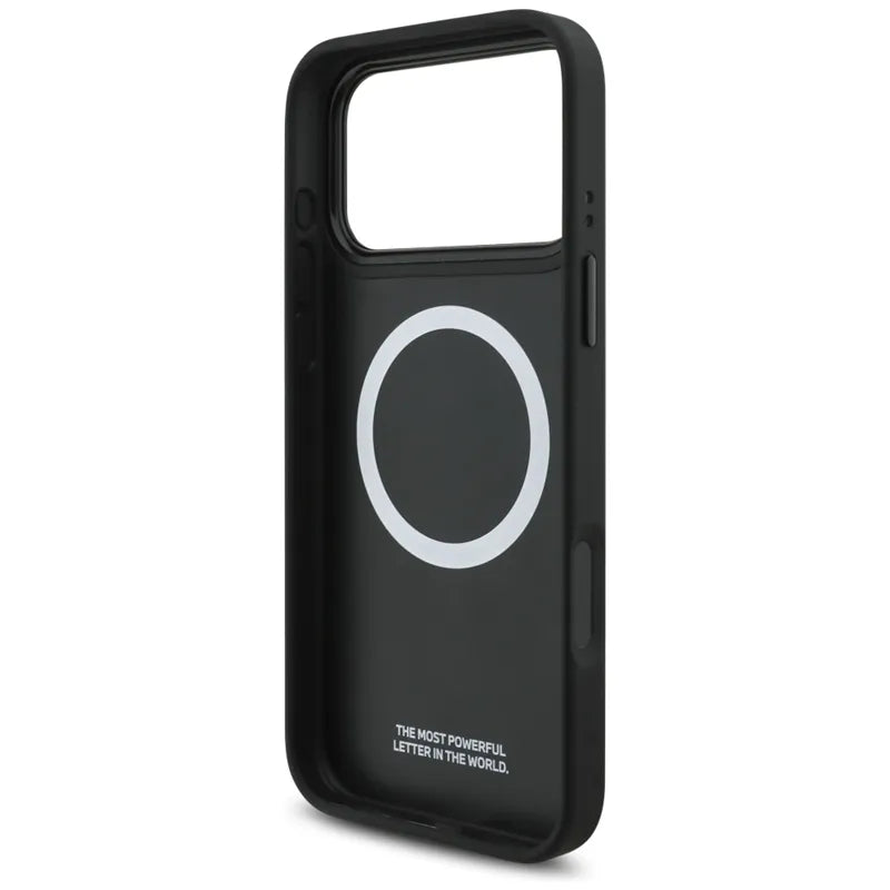 BMW M Tricolor Metal Logo MagSafe - iPhone 17 Pro Max dėklas (juodas)