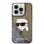 Karl Lagerfeld Liquid Glitter NFT Karl's Head – dėklas iPhone 14 Pro (juodas)