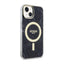 Guess Marble MagSafe – dėklas iPhone 14 (juodas)