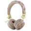 Guess Peony Script Round Shape – belaidės ant ausų dedamos „Bluetooth“ ausinės su ENC (rudas)