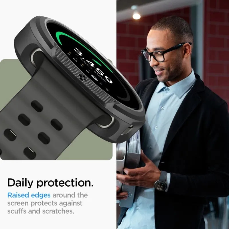 Spigen Liquid Air – dėklas Samsung Galaxy Watch 8 40 mm (matinė juoda spalva)
