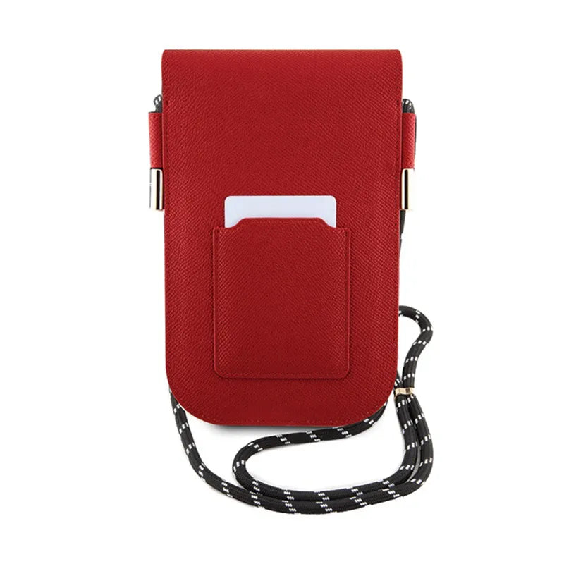 Hello Kitty Leather Hiding Kitty Cord – telefono krepšys per petį (raudonas)