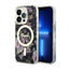 Guess Flower MagSafe – dėklas, skirtas iPhone 14 Pro (juodas)