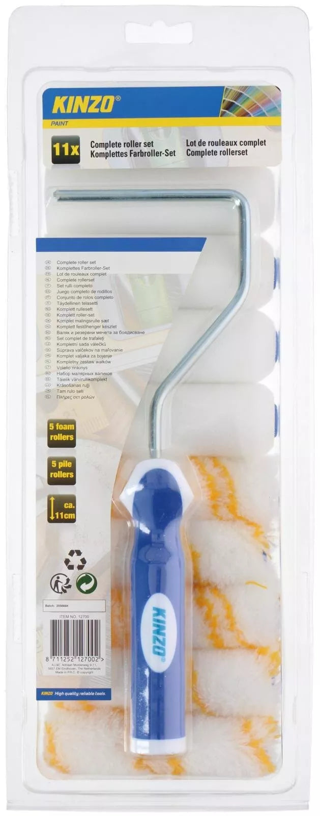 KINZO dažų volelis su rankena, 10 cm, 871125212700