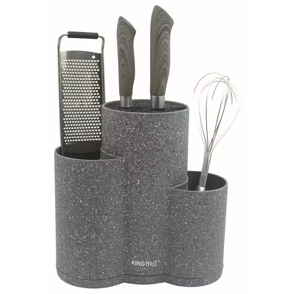 Kinghoff peilių stovas 3 in 1 marmuro rašto KH-1568